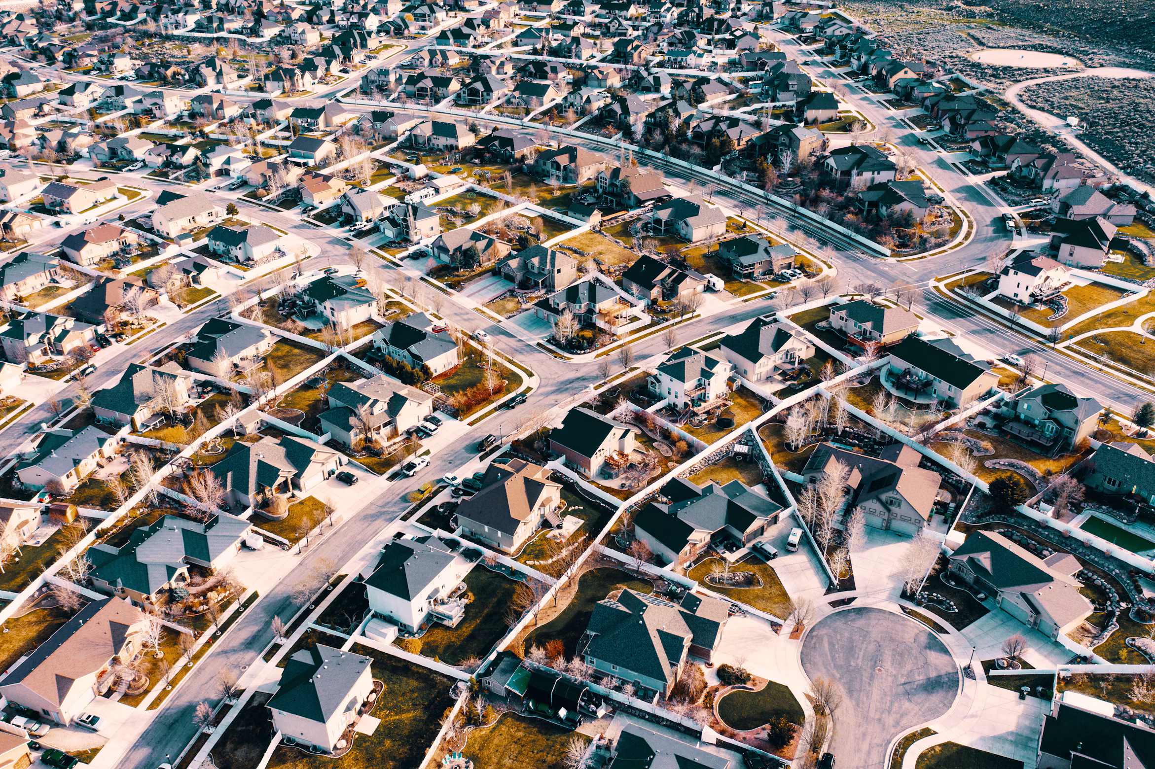 Neighborhood Aerial Field Turf