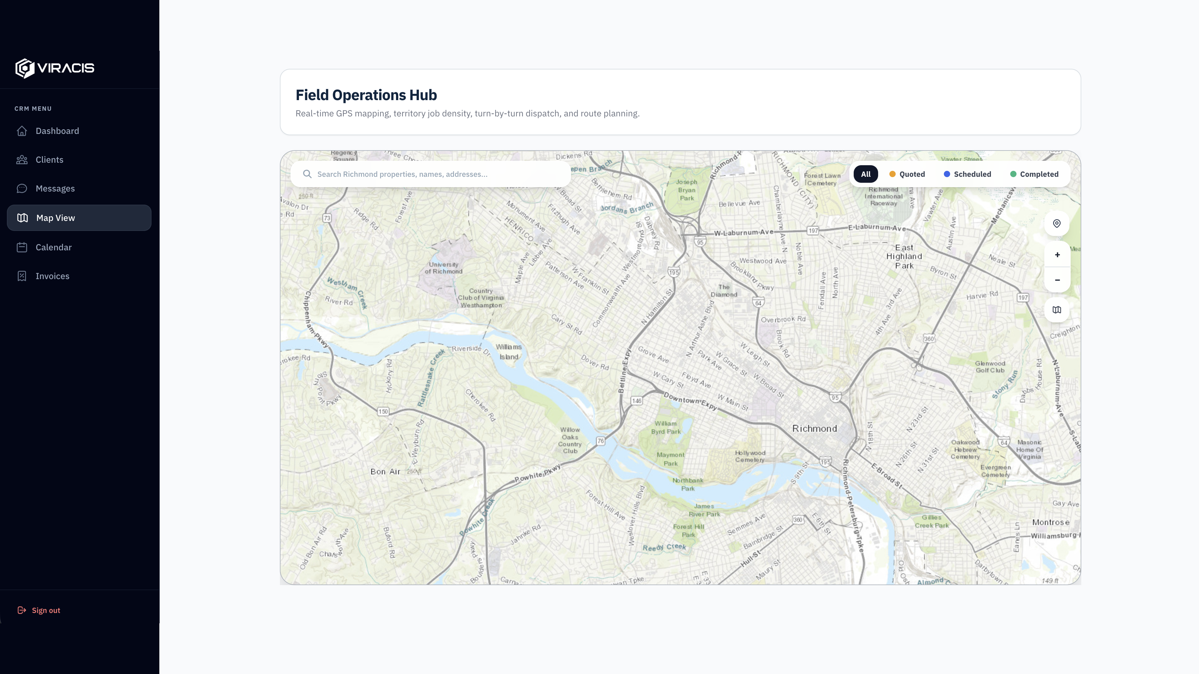 Inside Viracis CRM: The All in One Engine for Door to Door Sales, Map Visualization, and Fleet Scheduling